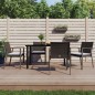 vidaXL 5-tlg. Garten-Essgruppe mit Kissen Poly Rattan und Stahl vidaXL 5-tlg. Garten-Essgruppe mit Kissen Poly Rattan und Stahl