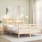 vidaXL Massivholzbett mit Kopfteil 120x200 cm vidaXL Massivholzbett mit Kopfteil 120x200 cm
