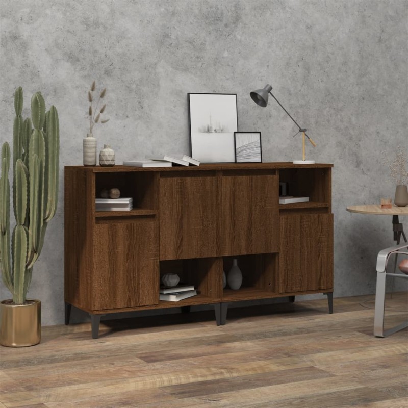 vidaXL Sideboards 2 Stk. Braun Eichen-Optik 60x35x70 cm Holzwerkstoff vidaXL Sideboards 2 Stk. Braun Eichen-Optik 60x35x70 cm Holzwerkstoff