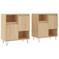 vidaXL Sideboards 2 Stk. Sonoma-Eiche Holzwerkstoff vidaXL Sideboards 2 Stk. Sonoma-Eiche Holzwerkstoff