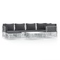 vidaXL 7-tlg. Garten-Lounge-Set mit Kissen Weiß Stahl vidaXL 7-tlg. Garten-Lounge-Set mit Kissen Weiß Stahl