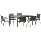 vidaXL 7-tlg. Garten-Essgruppe mit Kissen Poly Rattan und Stahl vidaXL 7-tlg. Garten-Essgruppe mit Kissen Poly Rattan und Stahl