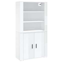 vidaXL Highboard Hochglanz-Weiß Holzwerkstoff