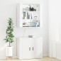 vidaXL Highboard Hochglanz-Weiß Holzwerkstoff vidaXL Highboard Hochglanz-Weiß Holzwerkstoff