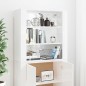 vidaXL Highboard Hochglanz-Weiß Holzwerkstoff vidaXL Highboard Hochglanz-Weiß Holzwerkstoff