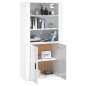 vidaXL Highboard Hochglanz-Weiß Holzwerkstoff vidaXL Highboard Hochglanz-Weiß Holzwerkstoff