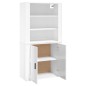 vidaXL Highboard Hochglanz-Weiß Holzwerkstoff vidaXL Highboard Hochglanz-Weiß Holzwerkstoff