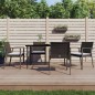 vidaXL 5-tlg. Garten-Essgruppe mit Kissen Poly Rattan und Stahl vidaXL 5-tlg. Garten-Essgruppe mit Kissen Poly Rattan und Stahl