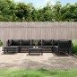 vidaXL 9-tlg. Garten-Lounge-Set mit Kissen Anthrazit Stahl vidaXL 9-tlg. Garten-Lounge-Set mit Kissen Anthrazit Stahl