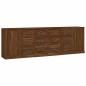 vidaXL Sideboards 3 Stk. Braun Eichen-Optik Holzwerkstoff vidaXL Sideboards 3 Stk. Braun Eichen-Optik Holzwerkstoff