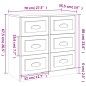 vidaXL Sideboards 3 Stk. Braun Eichen-Optik Holzwerkstoff vidaXL Sideboards 3 Stk. Braun Eichen-Optik Holzwerkstoff