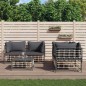 vidaXL 5-tlg. Garten-Lounge-Set mit Kissen Anthrazit Poly Rattan vidaXL 5-tlg. Garten-Lounge-Set mit Kissen Anthrazit Poly Rattan