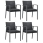 vidaXL 5-tlg. Garten-Essgruppe mit Kissen Poly Rattan und Stahl vidaXL 5-tlg. Garten-Essgruppe mit Kissen Poly Rattan und Stahl