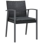 vidaXL 5-tlg. Garten-Essgruppe mit Kissen Poly Rattan und Stahl vidaXL 5-tlg. Garten-Essgruppe mit Kissen Poly Rattan und Stahl