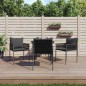 vidaXL 5-tlg. Garten-Essgruppe mit Kissen Poly Rattan und Stahl vidaXL 5-tlg. Garten-Essgruppe mit Kissen Poly Rattan und Stahl