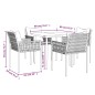 vidaXL 5-tlg. Garten-Essgruppe mit Kissen Poly Rattan und Stahl vidaXL 5-tlg. Garten-Essgruppe mit Kissen Poly Rattan und Stahl