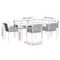 vidaXL 7-tlg. Garten-Essgruppe mit Kissen Poly Rattan und Stahl vidaXL 7-tlg. Garten-Essgruppe mit Kissen Poly Rattan und Stahl