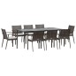 vidaXL 9-tlg. Garten-Essgruppe mit Kissen Poly Rattan und Stahl vidaXL 9-tlg. Garten-Essgruppe mit Kissen Poly Rattan und Stahl