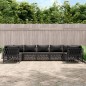vidaXL 7-tlg. Garten-Lounge-Set mit Kissen Anthrazit Stahl vidaXL 7-tlg. Garten-Lounge-Set mit Kissen Anthrazit Stahl