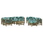 vidaXL 10-tlg. Garten-Lounge-Set mit Kissen Kiefernholz Imprägniert vidaXL 10-tlg. Garten-Lounge-Set mit Kissen Kiefernholz Imprägniert