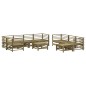vidaXL 10-tlg. Garten-Lounge-Set mit Kissen Kiefernholz Imprägniert vidaXL 10-tlg. Garten-Lounge-Set mit Kissen Kiefernholz Imprägniert