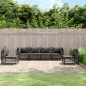 vidaXL 6-tlg. Garten-Lounge-Set mit Kissen Anthrazit Stahl vidaXL 6-tlg. Garten-Lounge-Set mit Kissen Anthrazit Stahl