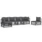vidaXL 6-tlg. Garten-Lounge-Set mit Kissen Anthrazit Stahl vidaXL 6-tlg. Garten-Lounge-Set mit Kissen Anthrazit Stahl