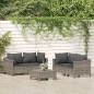 vidaXL 5-tlg. Garten-Lounge-Set mit Kissen Grau Poly Rattan vidaXL 5-tlg. Garten-Lounge-Set mit Kissen Grau Poly Rattan