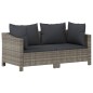 vidaXL 5-tlg. Garten-Lounge-Set mit Kissen Grau Poly Rattan vidaXL 5-tlg. Garten-Lounge-Set mit Kissen Grau Poly Rattan