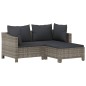 vidaXL 5-tlg. Garten-Lounge-Set mit Kissen Grau Poly Rattan vidaXL 5-tlg. Garten-Lounge-Set mit Kissen Grau Poly Rattan