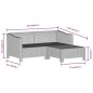 vidaXL 5-tlg. Garten-Lounge-Set mit Kissen Grau Poly Rattan vidaXL 5-tlg. Garten-Lounge-Set mit Kissen Grau Poly Rattan