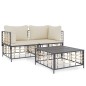 vidaXL 3-tlg. Garten-Lounge-Set mit Kissen Anthrazit Poly Rattan vidaXL 3-tlg. Garten-Lounge-Set mit Kissen Anthrazit Poly Rattan