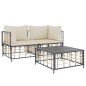 vidaXL 3-tlg. Garten-Lounge-Set mit Kissen Anthrazit Poly Rattan vidaXL 3-tlg. Garten-Lounge-Set mit Kissen Anthrazit Poly Rattan