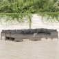 vidaXL 11-tlg. Garten-Lounge-Set mit Kissen Grau Poly Rattan vidaXL 11-tlg. Garten-Lounge-Set mit Kissen Grau Poly Rattan