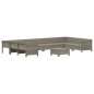 vidaXL 11-tlg. Garten-Lounge-Set mit Kissen Grau Poly Rattan vidaXL 11-tlg. Garten-Lounge-Set mit Kissen Grau Poly Rattan