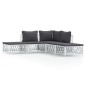 vidaXL 5-tlg. Garten-Lounge-Set mit Kissen Weiß Stahl vidaXL 5-tlg. Garten-Lounge-Set mit Kissen Weiß Stahl