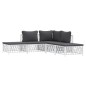 vidaXL 5-tlg. Garten-Lounge-Set mit Kissen Weiß Stahl vidaXL 5-tlg. Garten-Lounge-Set mit Kissen Weiß Stahl