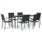 vidaXL 7-tlg. Garten-Essgruppe Poly Rattan und Stahl vidaXL 7-tlg. Garten-Essgruppe Poly Rattan und Stahl