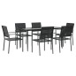 vidaXL 7-tlg. Garten-Essgruppe Poly Rattan und Stahl vidaXL 7-tlg. Garten-Essgruppe Poly Rattan und Stahl