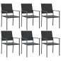 vidaXL 7-tlg. Garten-Essgruppe Poly Rattan und Stahl vidaXL 7-tlg. Garten-Essgruppe Poly Rattan und Stahl