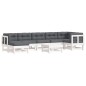 vidaXL 8-tlg. Garten-Lounge-Set mit Kissen Weiß Massivholz vidaXL 8-tlg. Garten-Lounge-Set mit Kissen Weiß Massivholz