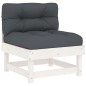 vidaXL 8-tlg. Garten-Lounge-Set mit Kissen Weiß Massivholz vidaXL 8-tlg. Garten-Lounge-Set mit Kissen Weiß Massivholz