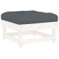 vidaXL 8-tlg. Garten-Lounge-Set mit Kissen Weiß Massivholz vidaXL 8-tlg. Garten-Lounge-Set mit Kissen Weiß Massivholz