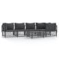 vidaXL 6-tlg. Garten-Lounge-Set mit Kissen Anthrazit Stahl vidaXL 6-tlg. Garten-Lounge-Set mit Kissen Anthrazit Stahl