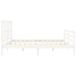 vidaXL Massivholzbett mit Kopfteil Weiß 200x200 cm vidaXL Massivholzbett mit Kopfteil Weiß 200x200 cm
