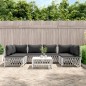 vidaXL 7-tlg. Garten-Lounge-Set mit Kissen Weiß Stahl vidaXL 7-tlg. Garten-Lounge-Set mit Kissen Weiß Stahl