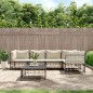 vidaXL 6-tlg. Garten-Lounge-Set mit Kissen Anthrazit Poly Rattan vidaXL 6-tlg. Garten-Lounge-Set mit Kissen Anthrazit Poly Rattan
