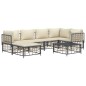 vidaXL 7-tlg. Garten-Lounge-Set mit Kissen Anthrazit Poly Rattan vidaXL 7-tlg. Garten-Lounge-Set mit Kissen Anthrazit Poly Rattan