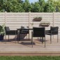 vidaXL 5-tlg. Garten-Essgruppe mit Kissen Poly Rattan und Stahl vidaXL 5-tlg. Garten-Essgruppe mit Kissen Poly Rattan und Stahl