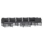 vidaXL 8-tlg. Garten-Lounge-Set mit Kissen Anthrazit Stahl vidaXL 8-tlg. Garten-Lounge-Set mit Kissen Anthrazit Stahl